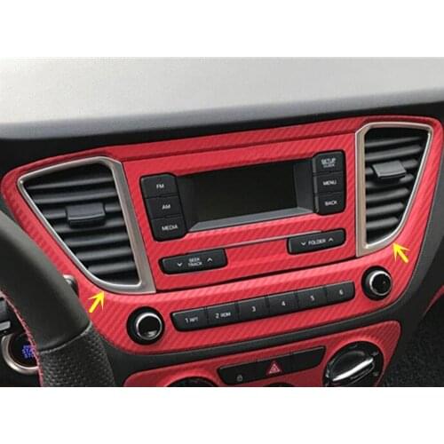 Car ABS Matte Switch Vent Outlet Middle Air Condition Panel Control Trim Frame For Hyundai Solaris Accent 2017 2018 2019 2020