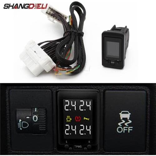 Display Real Time Monitor Tire Pressure Security Unit OBD TPMS Monitoring Alarm Tracker For Honda Civic 2014 2015 Fit CRV 2017