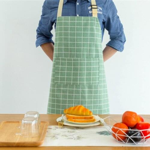 Kitchen Apron Hanging Design Wear-resistant Cotton Women Home Apron for Kitchen Kitchen Apron