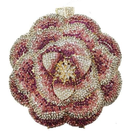 Fashion Blue/Blue/White/Yellow Crystal Rhinestone Evening Clutch Purse High Quality Multicolored Women Diamond Gemstone Handbag