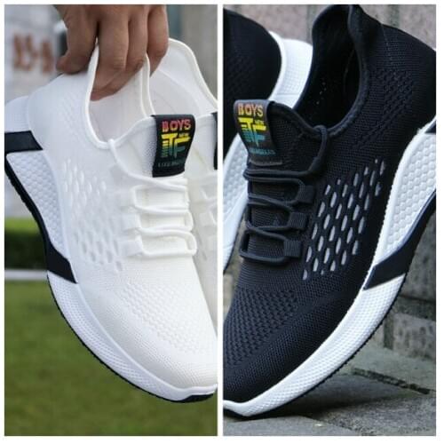 Mens Shoes Breathable Casual Mesh Shoes Comfort Increase Lace-Up Non-Slip Low-Top Running Shoes 2020 New Sports Shoes