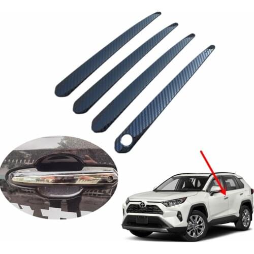 4PCS Car Stainless Steel Door Handle Cover Trim Sticker Styling For Toyota Rav4 2020 2021 Exterior Car Accessories