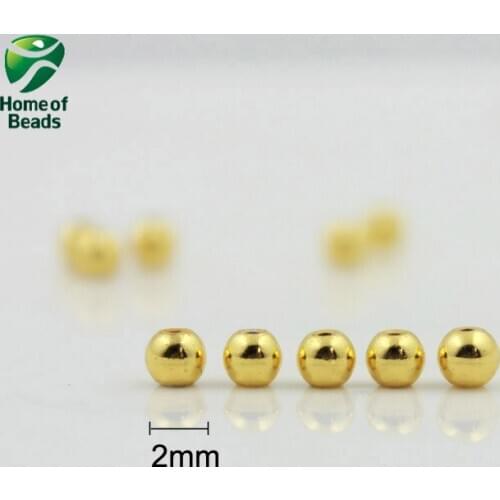 New Arrival Hematite Round Loose Gold Silver Color Rose Gold Spacer Beads 2MM for DIY Jewelry Making (50 pieces/pack) CPHB1016