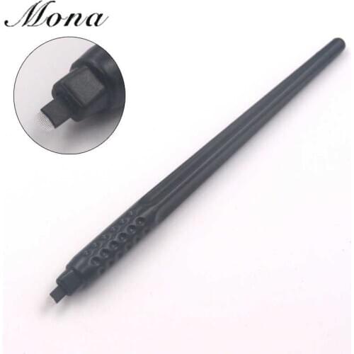 Microblading Disposable Pen For eyebrow Microblading hand Tools 0.15mm 18U pin needles embroidery blades with Cap