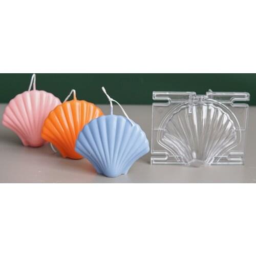 Ocean shells Candle Mold DIY Handmade Aroma Candle Mold, Large 3D Scallop, Shell Plastic Acrylic Mold Candle Making Molds
