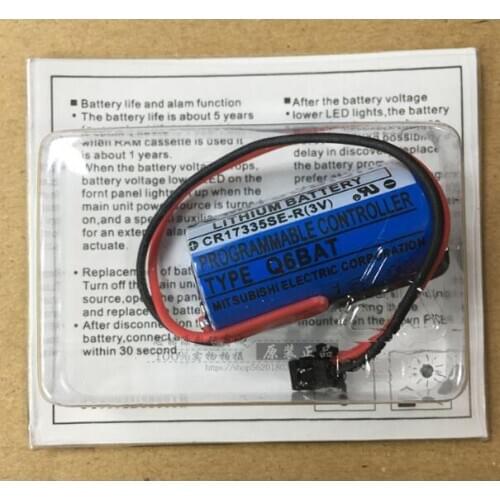 10pcs Original Q6BAT CR17335SE-R CR17335 CNC 3V 1700mAh Li-ion PLC Industrial Battery Pack w/ Plug