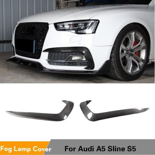 Front Bumper Fog Lamp Fins Vent Trims Decoration for Audi A5 Sline S5 2012 - 2016 Front Bumper Canards