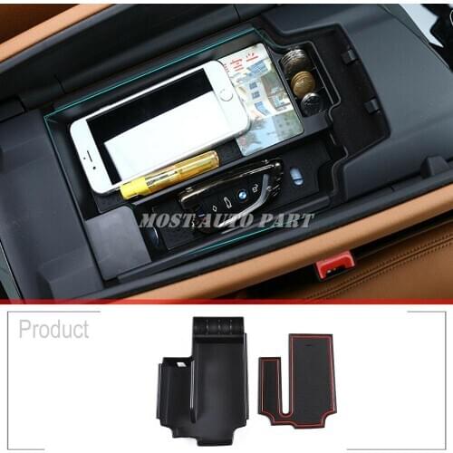 Plastic Interior Center Console Armrest Storage Box Holder For BMW 5 Series G30 G31 2020 1pcs LHD Car Decoration Car Trim