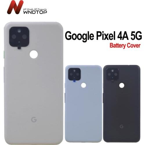 Full New Original For Google Pixel 4A 5G Battery Cover Door Back Housing Rear Case Pixel4A 5G Back Battery Door With Camera Lens