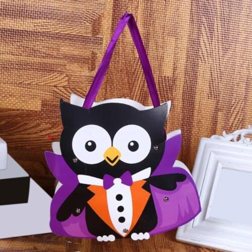 Handbag 1Pcs Creative Halloween Decoration Ghost Pumpkin Owl Candy Gift Bag Pouch Trick Or Treat Festival Party Favor New