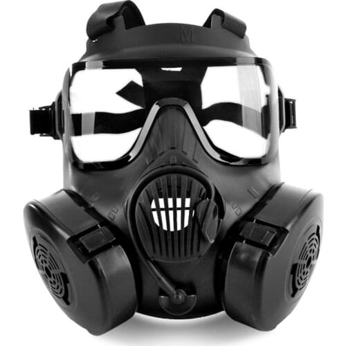 M50 Full Face Tactical Gas Mask With Fan Skull Cosplay Party CS Wargame Face Shield Protective Military Airsoft Paintball Masks