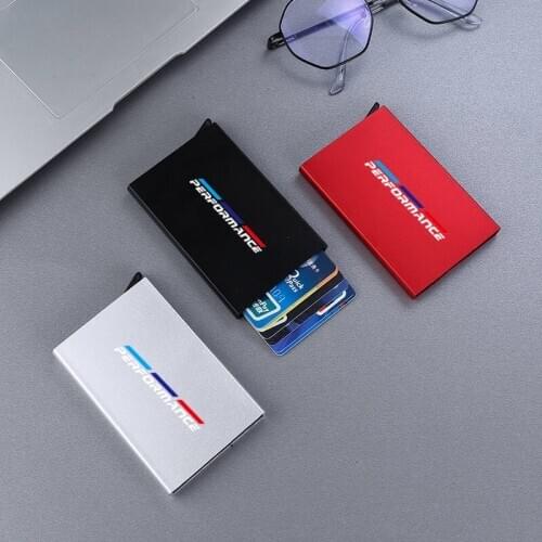 Smart Wallet Automatically Metal Bank Credit Card Holder Thin ID Card Case RFID For BMW BMW E46 E39 E90 E91 E60 E36 E92 E30 E34