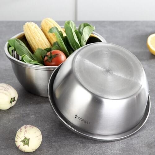 Thickened 304 stainless steel basin, deepened soup basin, food grade and basin, baking egg basin, vegetable washing basin