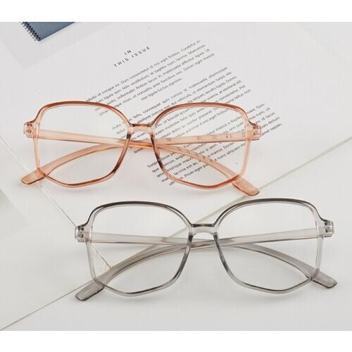 High-quality Unisex large frame glasses square Plain glasses Optical Spectacle Anti blue light Computer glasses women men
