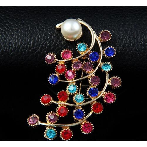 New Full Stone Cute Women Brooches Pin Fashion Hot Colorful Rhinestone Brooches Fashion Jewelry