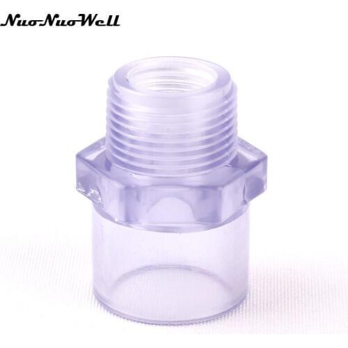 1pcs NuoNuoWell Plastic UPVC 3/4"-25mm Male Thread Hose Connector Garden Irrigation Watering Parts Aquarium Pipe/Tube Adapter