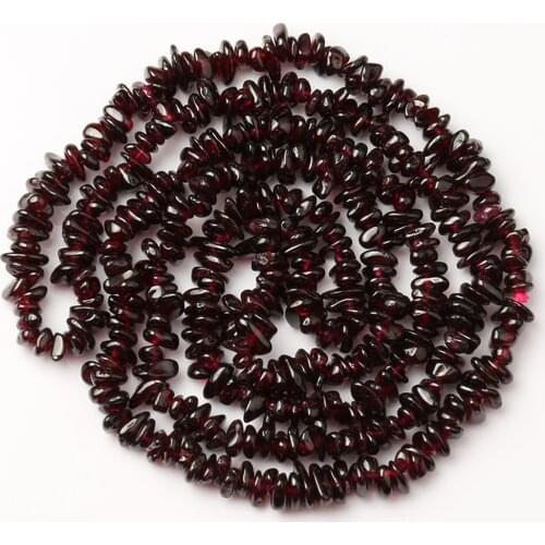 3-6mm Natural Gravel Red Garnet Stone Beads Irregular Chips Loose Spacer Beads for Jewelry Making DIY Necklace Bracelet Supplies