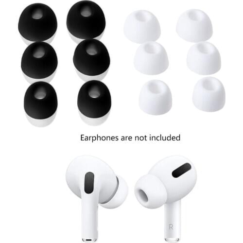 3Pair Ear Buds Tips Plugs Soft Silicone Earbud In Ear Cover for AirPods Pro 95AF