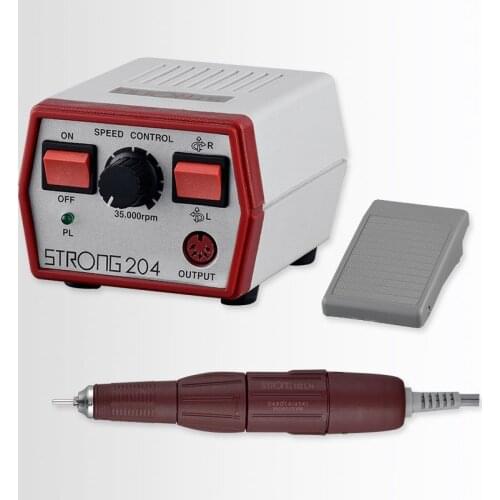 Strong 204 65W Electric Nail Drill Machine Strong 210 102L Handle 45000RPM Electric Manicure Set Pedicure Machine Nail File Tool