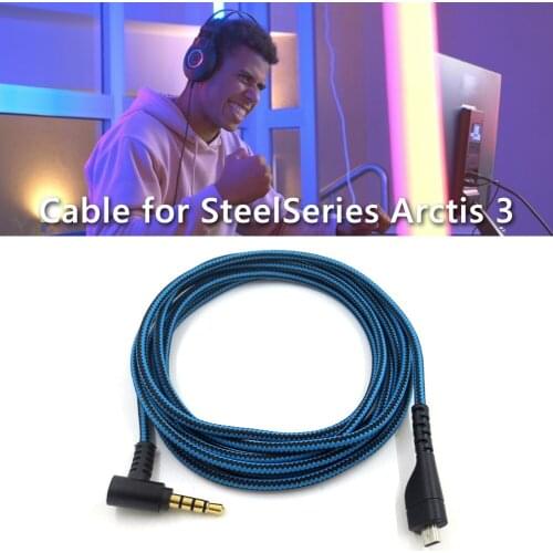 Gaming Headphone Audio Cable Headphone Speaker Wire Line Aux Cord for SteelSeries Arctis 3 5 7 Headset Accessories