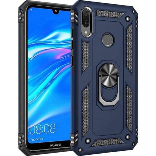 Metal Ring Car Holder for Huawei Y7 2019 Y6 2019 Y9 Y 6 Prime Luxury Case Funda Huawei Y5 2019 Case HuaweiY9 Prime Pro 6Y Cover