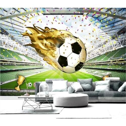 Beibehang Customized Wallpaper 3D Mural Fashion HD Huge Football Stadium Background Wall Decoration Painting papel de parede