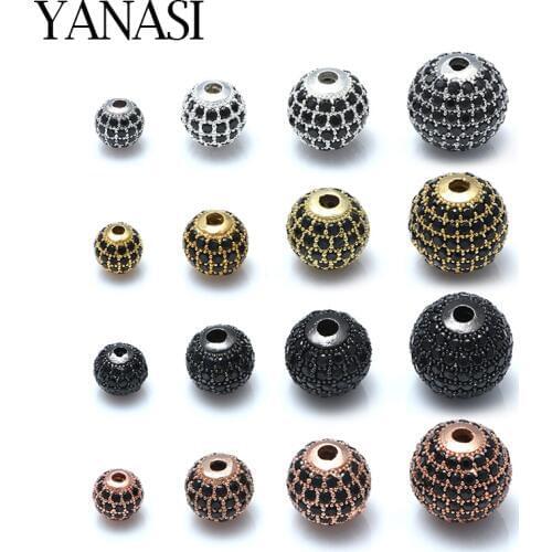 Black Round Spacer Beads for DIY Jewelry Findings Copper Ball Beads For Making Jewelry