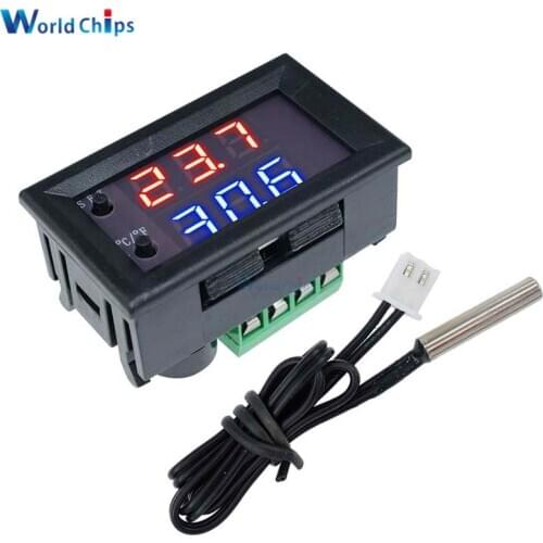 W1209WK Digital LED Thermostat Temperature Controller Smart Temp Sensor Board Module 12V DC + Waterproof NTC Sensor