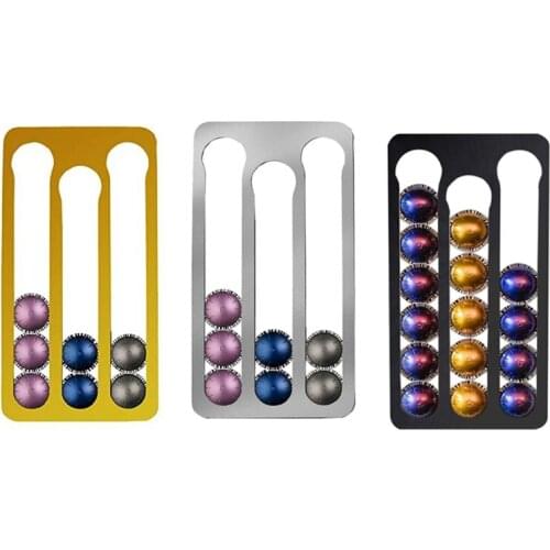 Coffee Pod Holder for Nespresso Vertuo Capsules,Wall-Mounted Storage Rack for Coffee Capsules,Capacity:17
