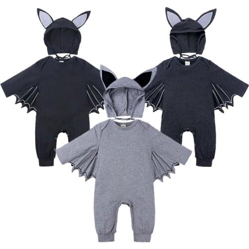 Toddler Baby Romper Infant Halloween Costume Outfit Kids Jumpsuit Clothing Infant Cartoon Clothes Bat Baby Boys Girls Clothes