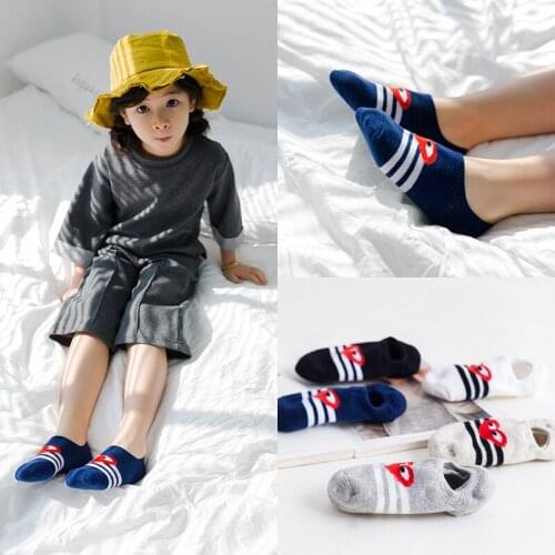 Cartoon Kids socks short love paragraphs tide socks thin private boat spot childrens sock Baby Boy Girl infants
