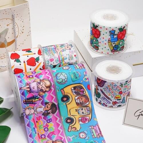 DIY Cartoon Printed Grosgrain Ribbon For Craft Supplies Sewing Accessories 5 Yards, Planar Resins Mold 10 Pieces. 53994