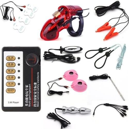 Electric Shock Nipple Clamps/Pads/Anal Plug Catheter Body Massage Electro Vaginal Repair Pulse Medical Themed Accessory Sex Toy