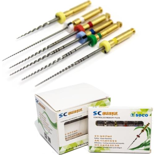 COXO Dental Instrument SOCO 25mm Assorted Nickel Titanium Canal Files Oral cavity Tools Can Bend Preparing Root Canal Treatment