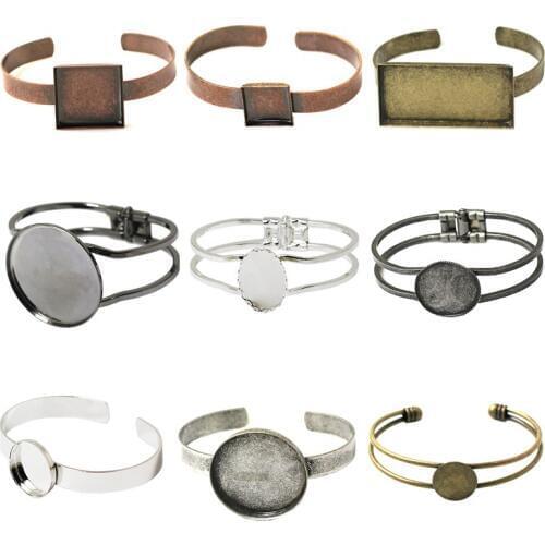 Beadsnice bracelet findings charm adjustable bracelet blanks for DIY jewelry settings brass mix and match bracelets men ID32220