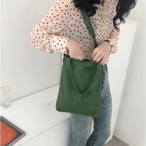 Canvas Women Corduroy Canvas Shoulder Bag Eco Cloth Handbag Tote Bag Daily Use Foldable Canvas Bag Female