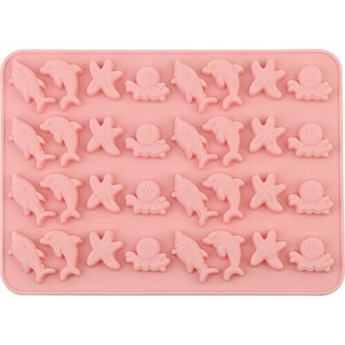 Fondant Cake Decorating Tools Silicone Molds Miniature Ocean Candy Whale Starfish Octopus Chocolate Cute DIY 3D
