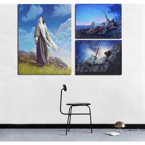 Jesus Love You Painting God Poster Vintage Art Canvas Print Wall Picture Modern Home Room Wall Decoration