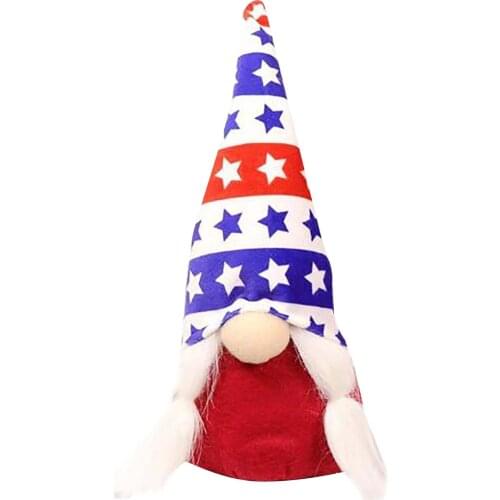 Kawaii stuffed toys Independence Day Faceless Doll plush toy Decorator Five star Dwarf Decorator Old Man Fores plush toy