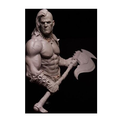 1/10 ancient man warrior bust with Axe Resin figure Model kits Miniature gk Unassembly Unpainted