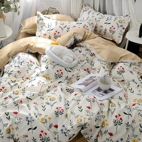 Thumbedding Wildflowers Bedding Set Queen Simple Country Style Floral Duvet Cover King Full Twin Single Unique Design Bed Set