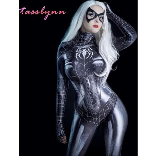 Venom Cosplay Costumes Sexy Black Cat Costumes Spider Girls Cosplay Anime Clothes Superhero Zentai Bodysuit for Women