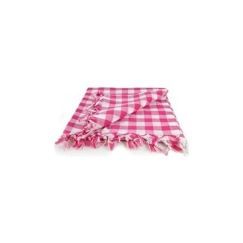 Multi-Purpose Square Table Cloth-Table Cloth-Picnic Rug 140cm Pink-White