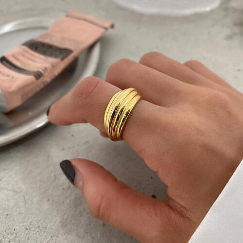 1pc 18K Gold Authentic S925 Sterling Silver FINE Jewelry diamond pattern Ridge Ring Handmade adjust TLJ1498