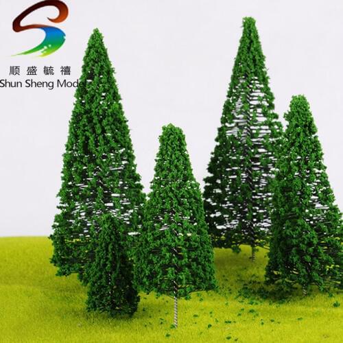 2017 NEW 12CM wire Model Trees For Railroad House Park Street Layout Green landscape Scene Scenery