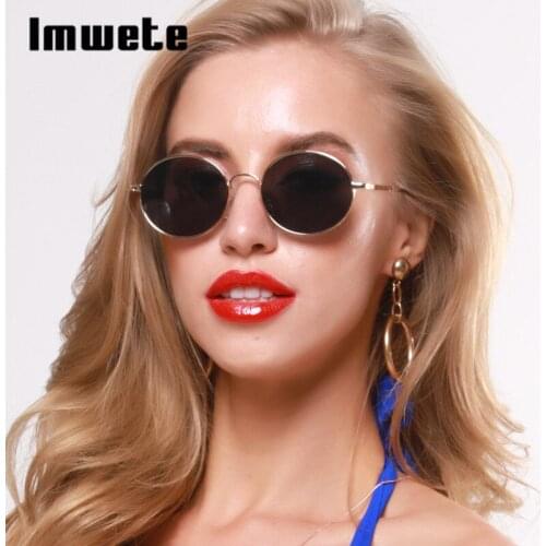 Imwete Classic Gothic Steampunk Round Sunglasses Men Women Brand Designer Retro Round Metal Frame Sun Glasses uv400 mirror