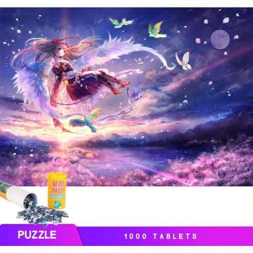 Puzzle Adults Children Cartoon anime Landscape Puzzles 1000 Piece Large Paper sticker Game Interesting Toy Personalized Gift may
