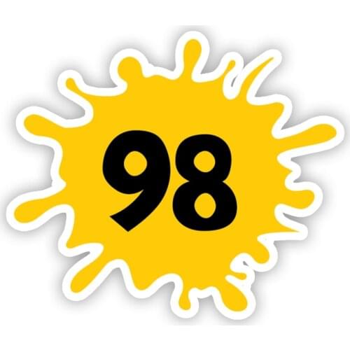 B0171 11*13 cm Self-adhesive Decal Number 98 gasoline Car Sticker Waterproof Auto Decors on Fuel Cap