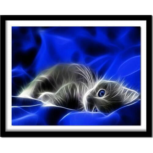 Full Diamond Embroidery Cat 5D Diamond Painting Cross Stitch Needlework Diamond Round Rhinestone DIY Decoration Art Gift