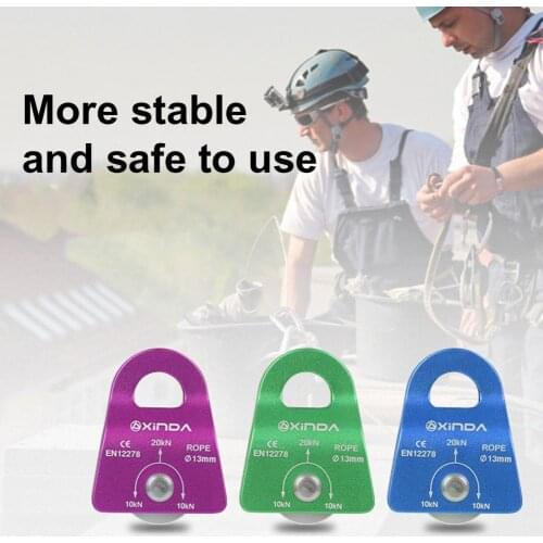 Pulley High Stability Strong Bearing Capacity Lightweight Single Fixed Rope Climbing Survival Equipment Tool Overhead Crossing